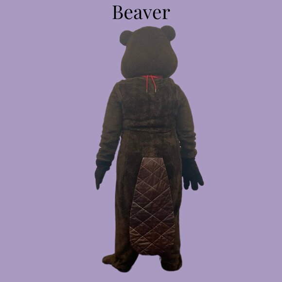 Beaver Full Mascot with Headpiece and Gloves - Picture 2 of 2